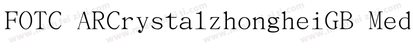 FOTC ARCrystalzhongheiGB Medium字体转换